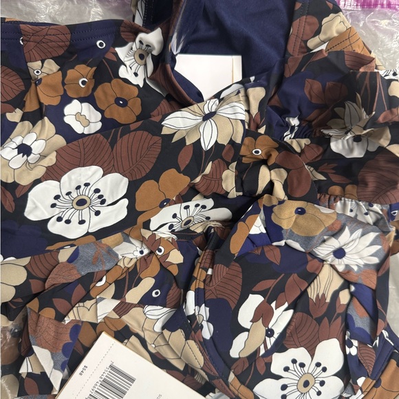Michael Kors Collection Runway Vogue Nutmeg Flower Belt Wide Retro